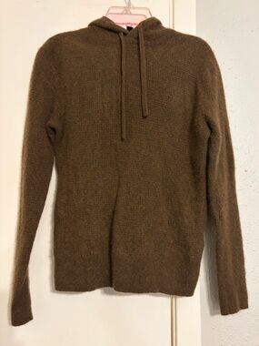 J Crew Cashmere waffle hooded sweater